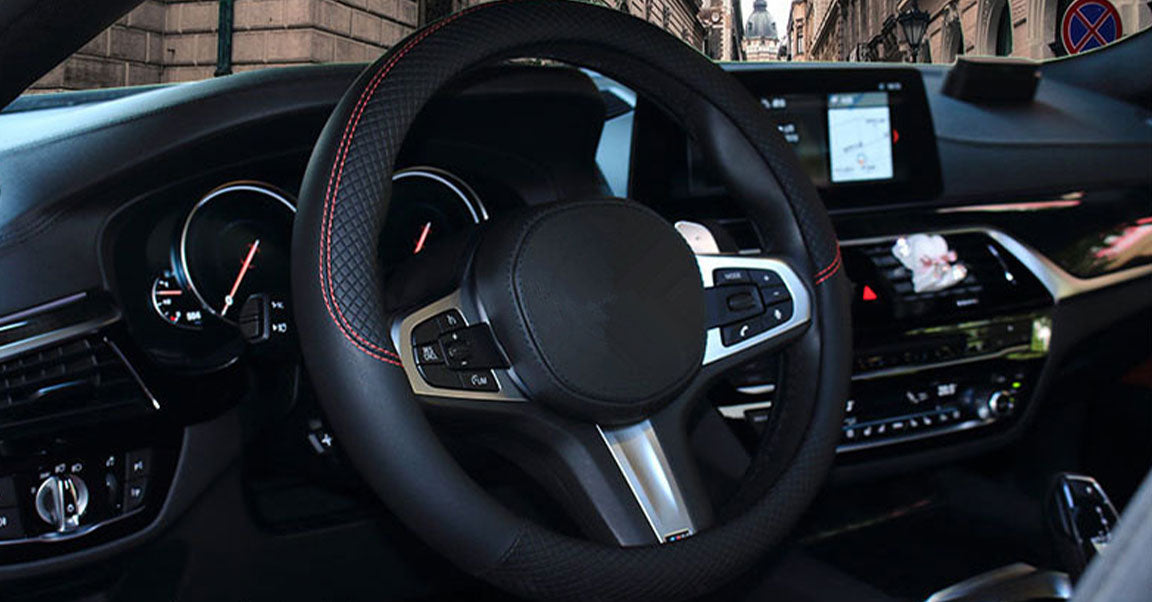 Leather Steering Wheel Cover LMY